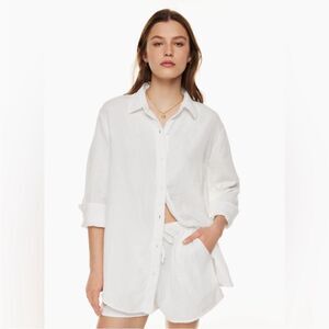 Aritzia Wilfred Free Sail Shirt Organic Cotton Button Closure Minimalist Boho